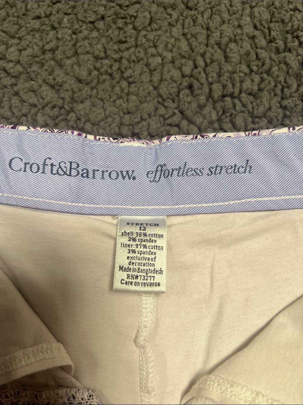 croft & barrow Purple and White Patterned Skort 12 - Picture 4 of 8